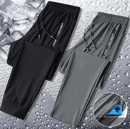 Combo of 2 Men's Sports Regular Fit Lycra Hot Track Pant with Two Side Pockets ( Black + Grey )