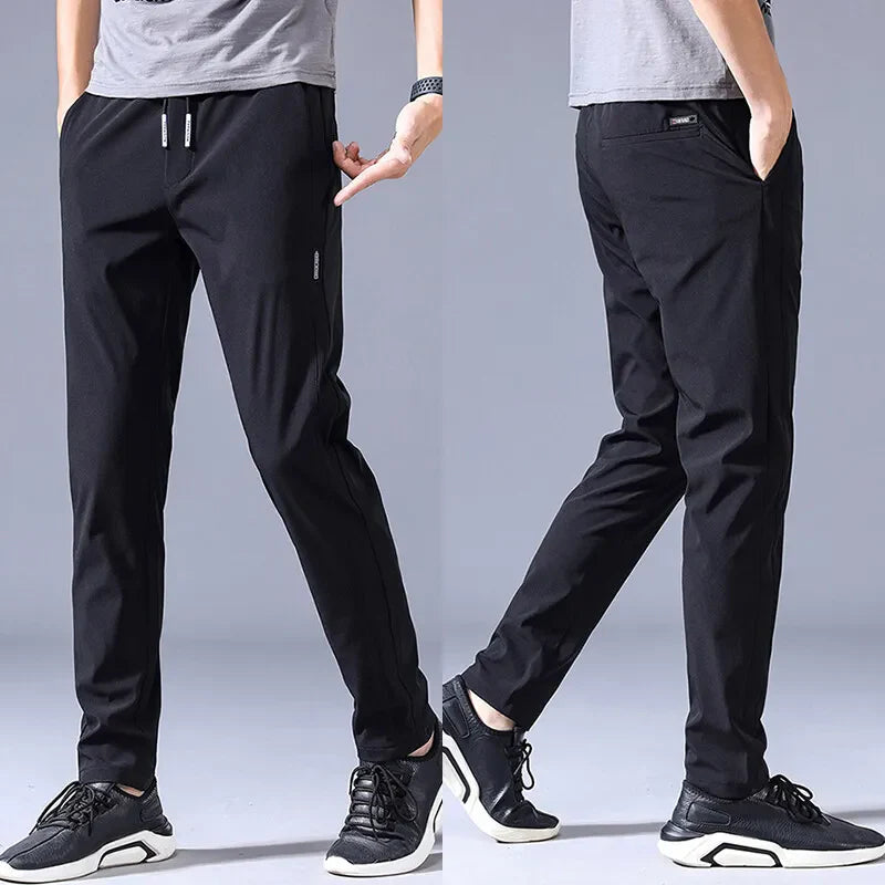 Combo of 2 Men's Sports Regular Fit Lycra Hot Track Pant with Two Side Pockets ( Black + Grey )